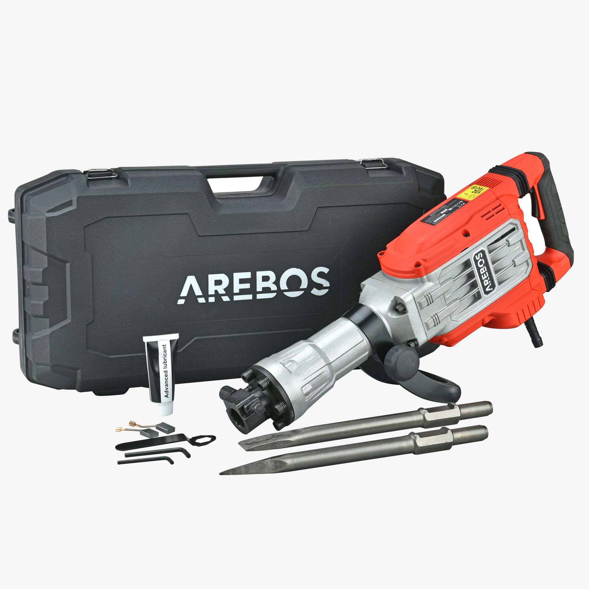 Arebos Abbruchhammer Schlaghammer 1700W - 60 Joule - 1900 BPM - inkl. Koffer mit Rollen