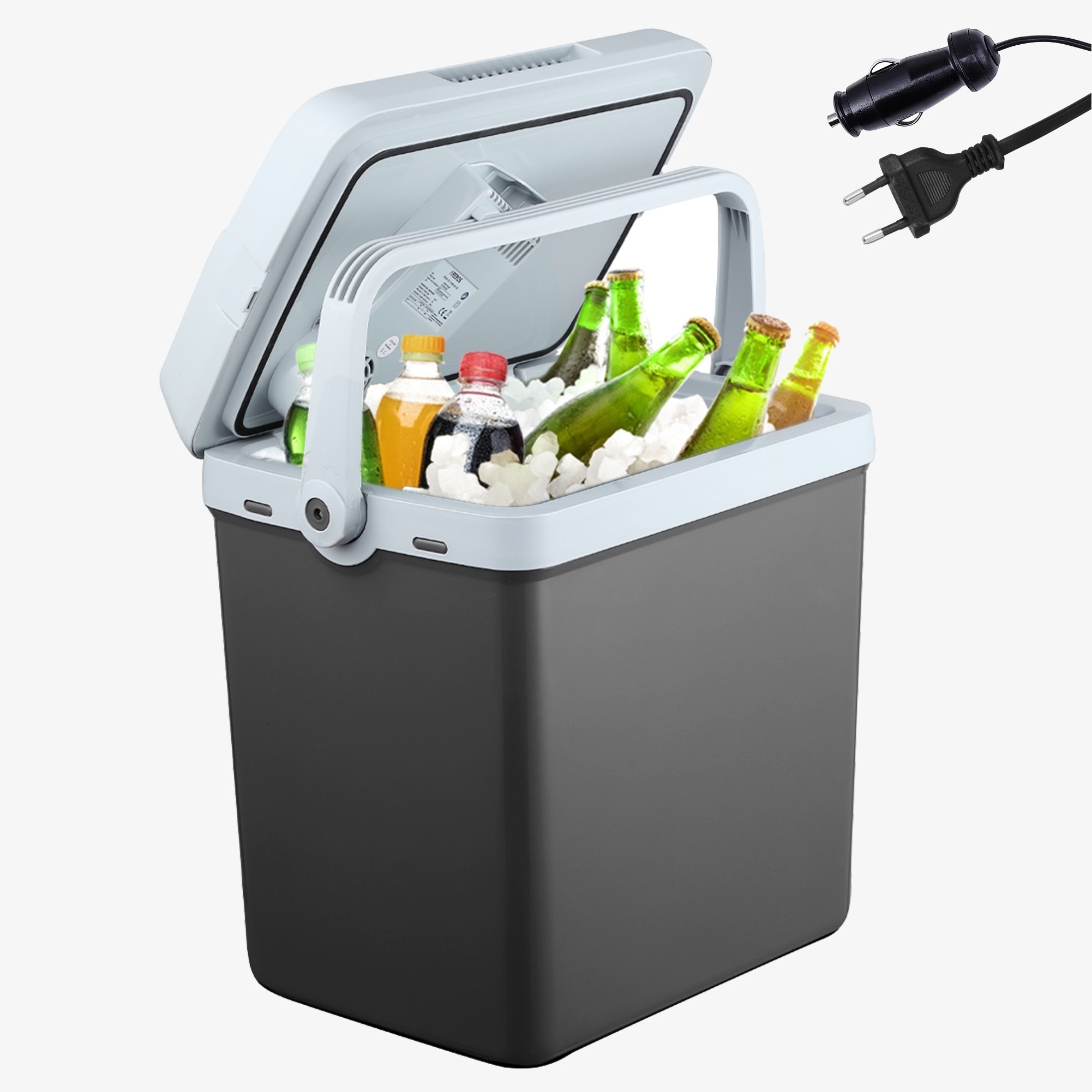 Arebos Thermoelektrische Kühlbox 25L - Auto & Steckdose,kühlen & wärmen,mobil Kühlschrank