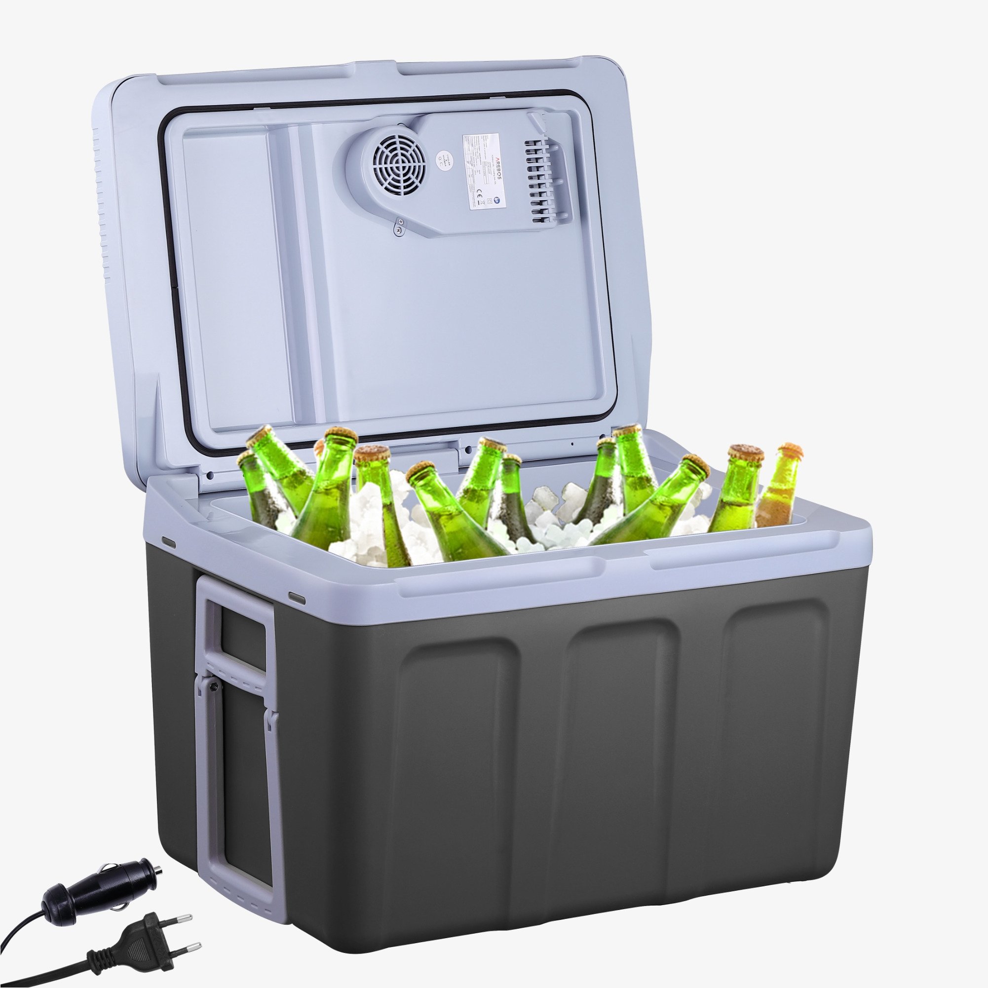 Arebos Réfrigérateur thermoélectrique 40L - voiture et prise de courant, froid et chaud, réfrigérateur mobile