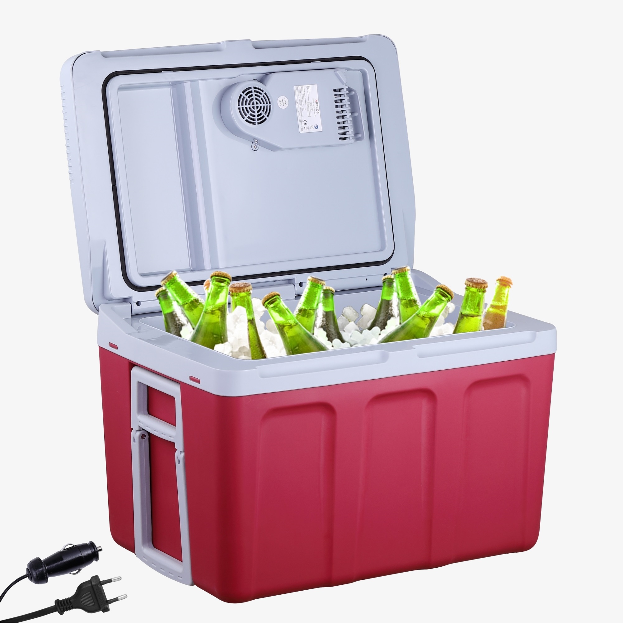 Arebos Box freddo termoelettrico 40L - auto e presa di corrente, fresco e caldo, frigorifero mobile