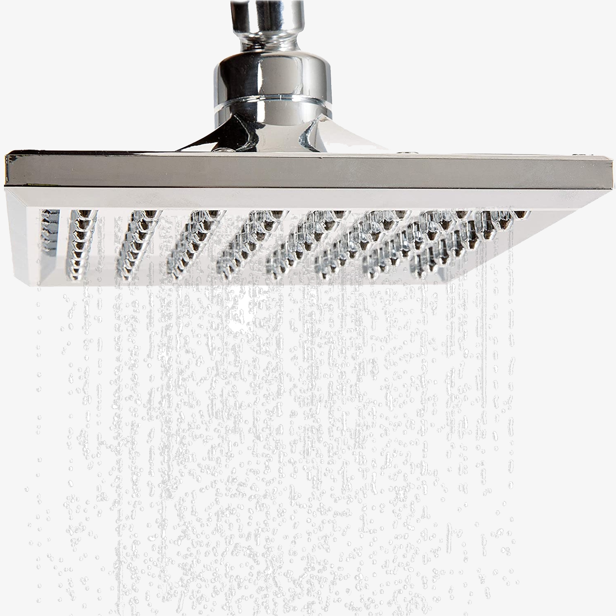 Arebos Pommeau de Douche Angulaire Douche Solaire Douche de Pluie Grand Shower Head 15x15x15cm