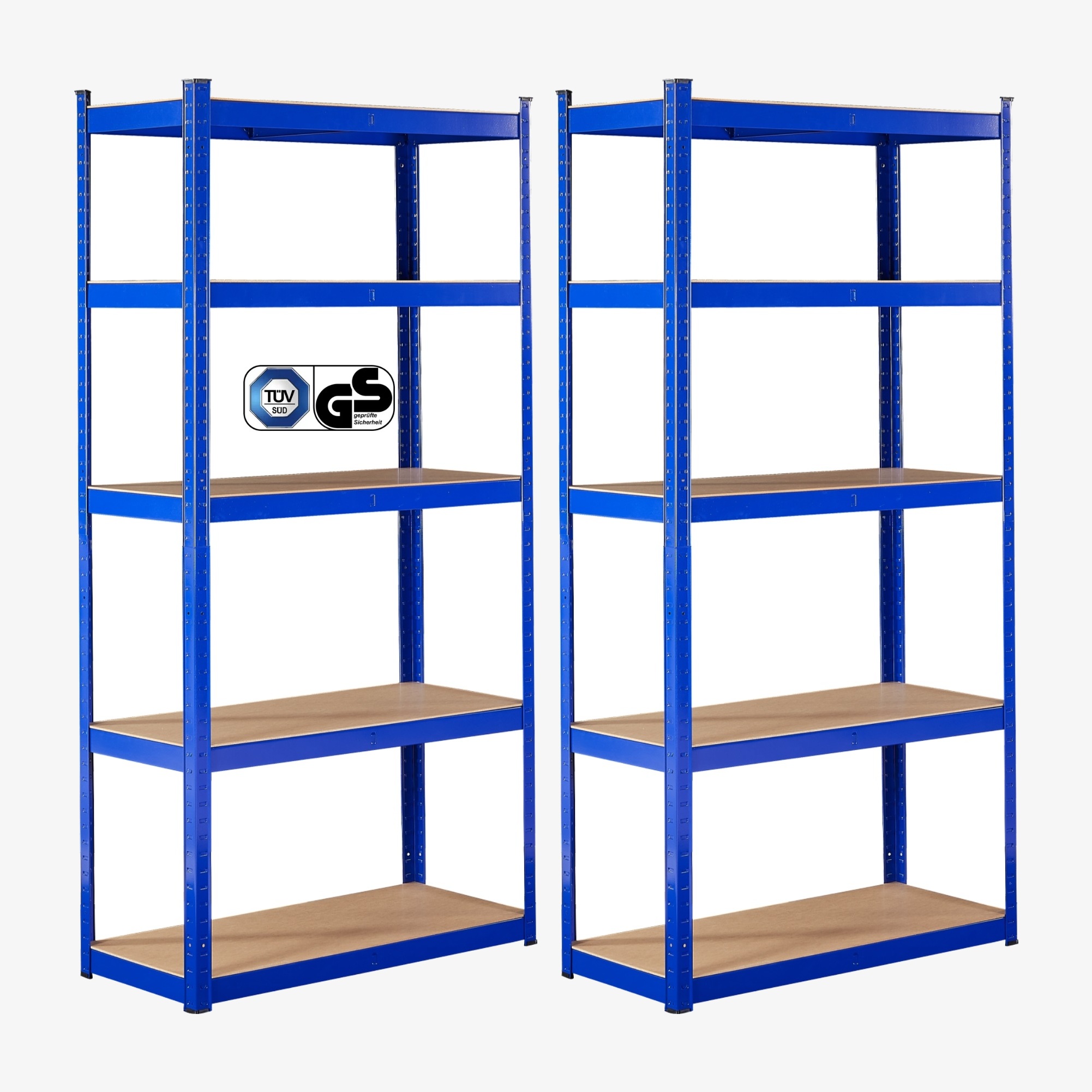 Arebos 2x Scaffale per carichi pesanti 180 x 90 x 40 cm, portata 875 kg - blu
