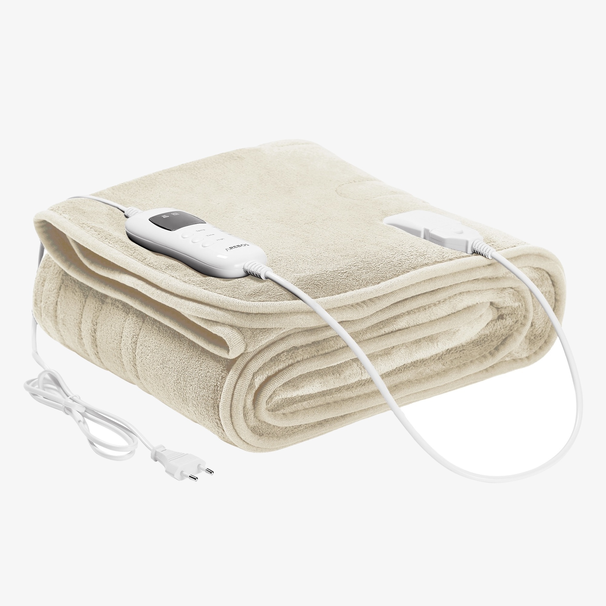 Arebos Couverture chauffante 160x120cm Lavable en Machine 9 Niveaux de Chauffage