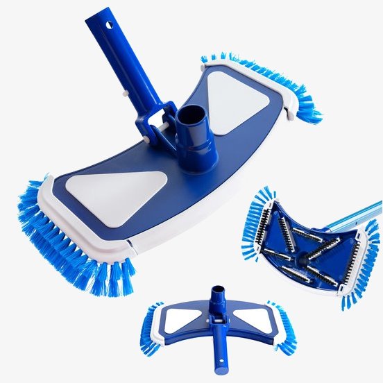 Arebos Spazzola per la pulizia della piscina - larghezza 35 cm - con sistema a clip