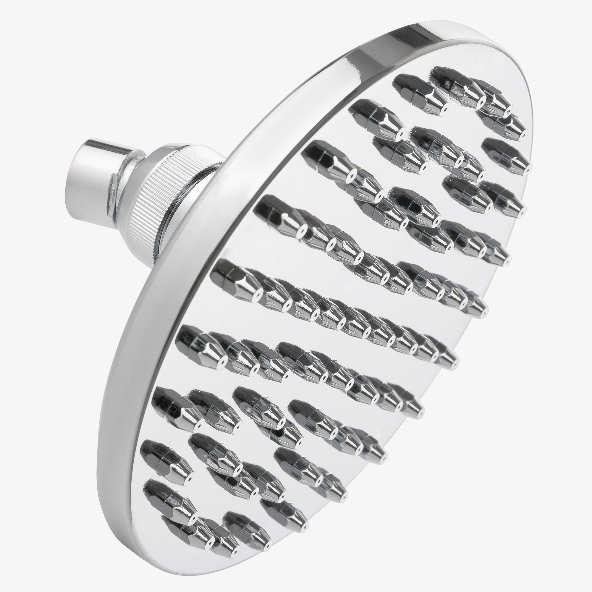 Arebos Pommeau de Douche Angulaire Douche Solaire Douche de Pluie Rond 15x15x15cm