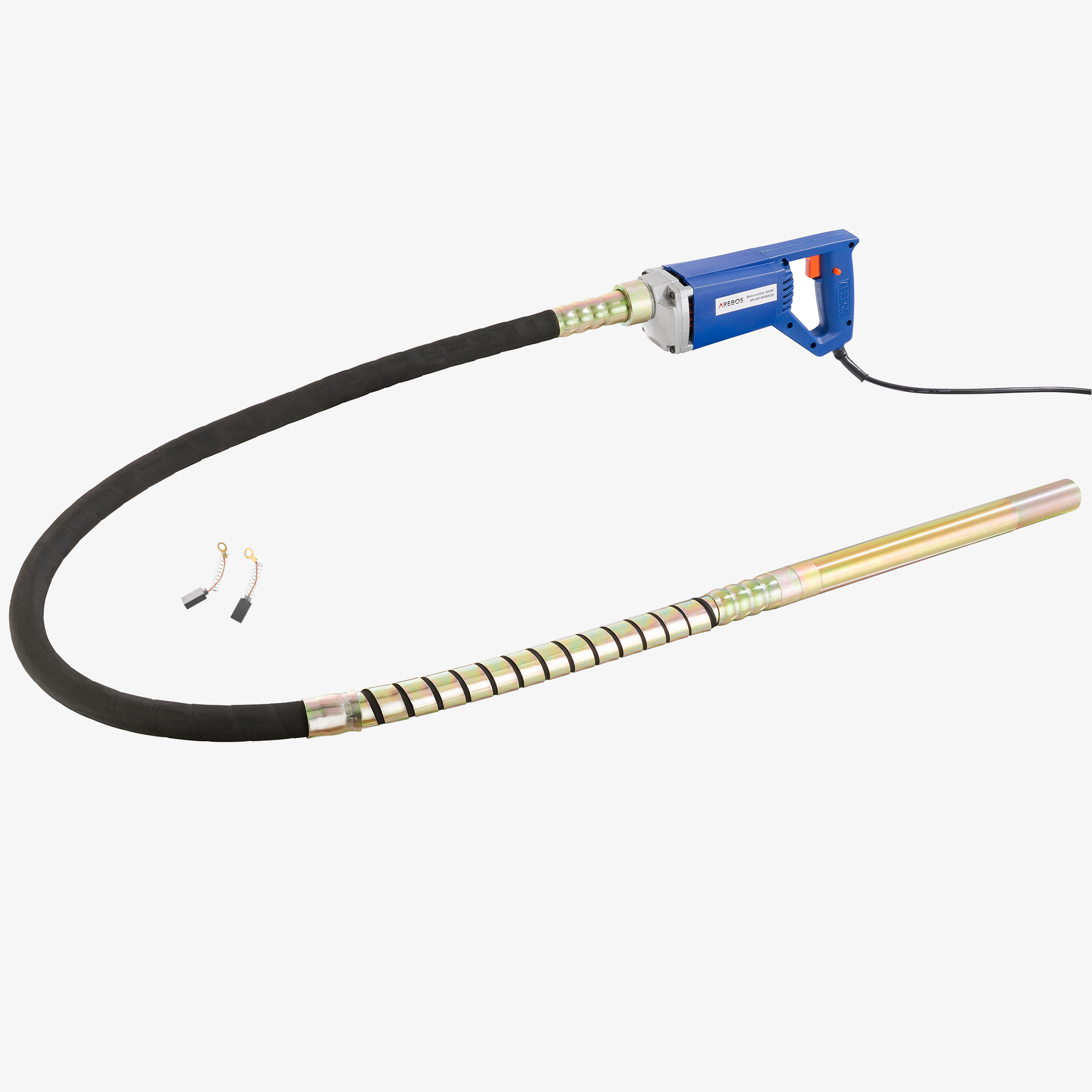 Arebos Betonrüttler mit Rüttelflasche 800W, elektrisch, Kabellänge 2M, flexible Welle