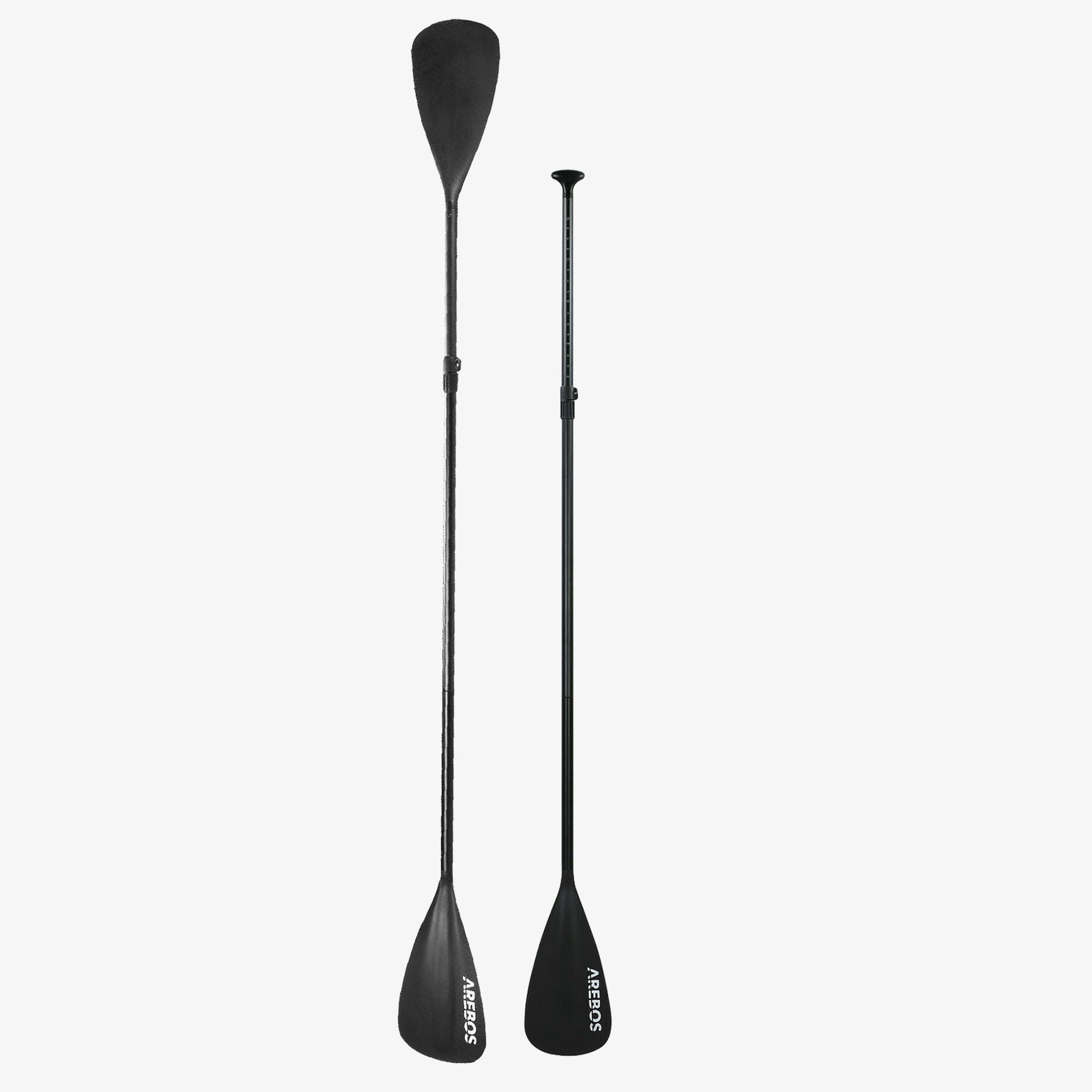 Arebos SUP Board -Stand UP Paddle - 2 in 1 Aluminium Doppel Paddel - 156-215cm