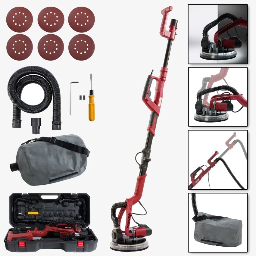 Langhalsschleifer 750W Set inkl. Absaugung und LED