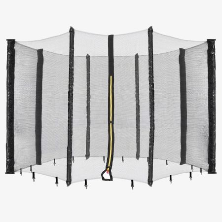 Trampolin Zubehör Sicherheitsnetz 305 cm Durchmesser für 10 Fuß Trampolin mit 8 Stangen , Höhe 180 cm mit Reißverschluss