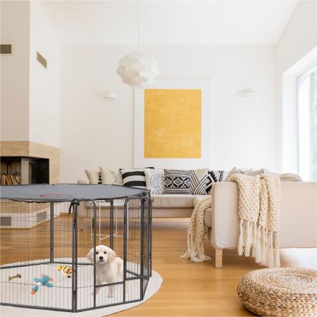 Welpenlaufstall 80 cm mit Schutzplane
